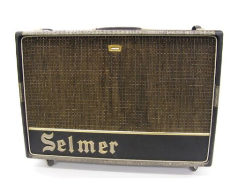 1963 Selmer Zodiac Twin 30 guitar amplifier, made in England, ser. no. 12570, crocodile finish, Celestion 'Ditton' G12T731 sp
