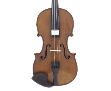 French violin by and labelled Francois Barzoni, fecit-anno 1893, Manufacture Speciale de la Maison, Beare & Fils á Londres, a