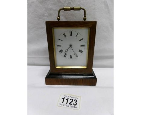 A French walnut cased bracket clock, movement marked V.A.P BREVETE' S.S.D.G, in full working order