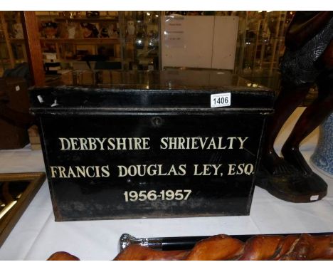 A document trunk with interesting history, owned by Frances Douglas Ley, the 4th Baronet, Great Grandson of the Baronet Franc
