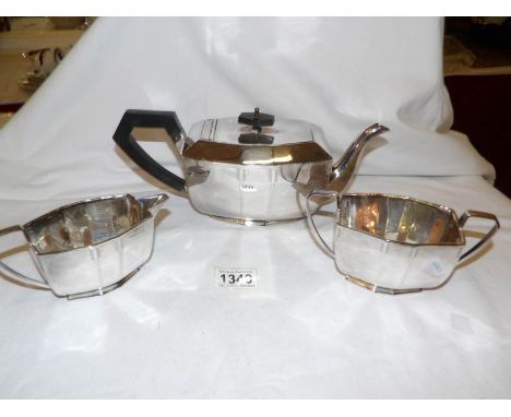 A silver plated Art Deco tea service