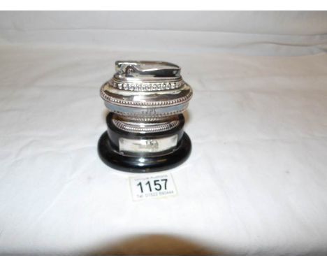 A Ronson 'Queen Anne' lighter on base with plaque inscribed BSA Scarborough Rally 1954