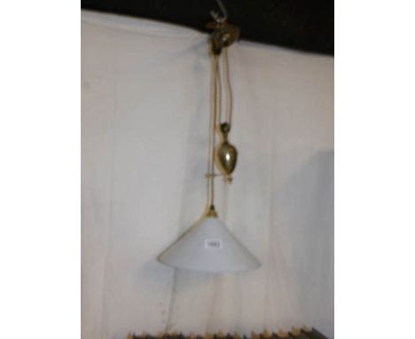 A rise and fall ceiling light