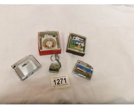 A collection of lighters including rare Monte Carlo 'Roulette' lighter