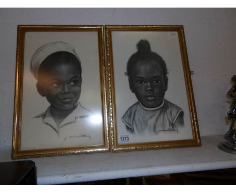 A pair of portrait prints by J MacDonald Henry