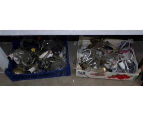 2 boxes of wall light spares etc