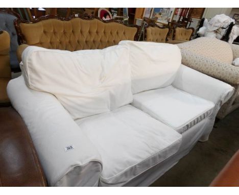 A cream sofa
