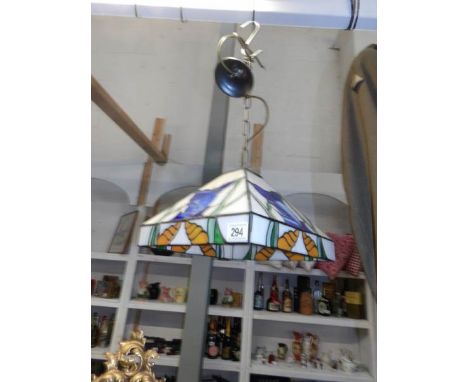 A Tiffany style ceiling light