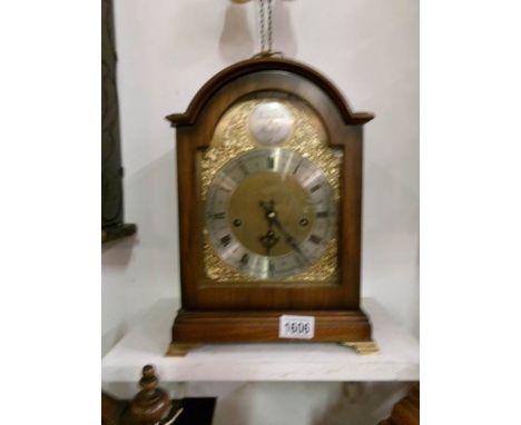 A brass faced bracket clock