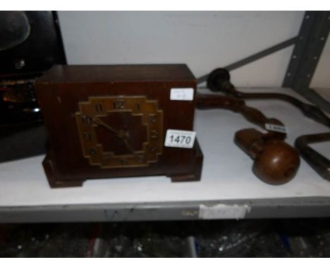 An Art Deco mantel clock in working order