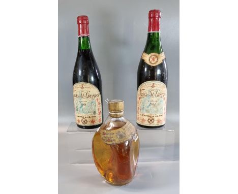 Bottle of John Haig &amp; Co Ltd dimple Scotch Whisky together with two bottles of Nuits St Georges vintage red wine dated 19