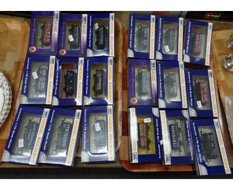 Eighteen Dapol OO gauge authentic 1:76 scale model wagons, all in original boxes.   (B.P. 21% + VAT) 