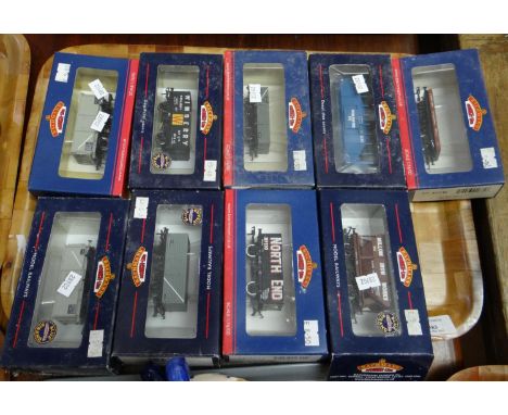 Nine Bachmann branch line 1:76 scale OO gauge wagons in original boxes.    (B.P. 21% + VAT) 