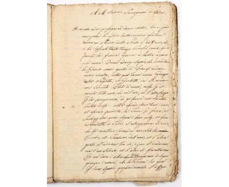 AN EARLY ITALIAN MANUSCRIPT 192pp, black ink, in a good long hand. The title page approximately translates as: Letters of Alv