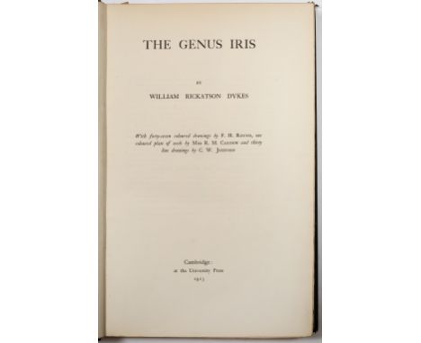 DYKES, William Rickatson, English Botanist and Iris Specialist (1877-1925), alma mater Wadham College, Oxford 'The Genus Iris