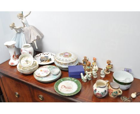 Four Goebel figures and other items