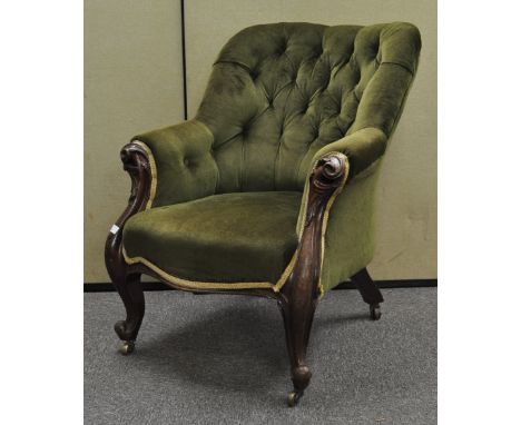 A button back armchair