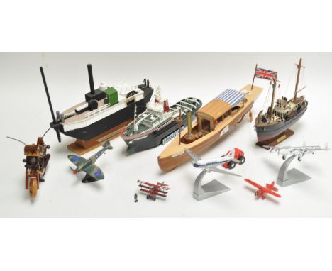 A collection of model boats and others 