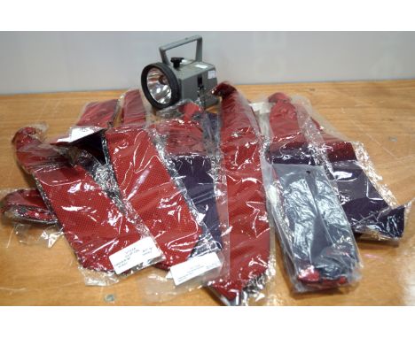 A collection of Virgin Railway ties and a bardic lamp