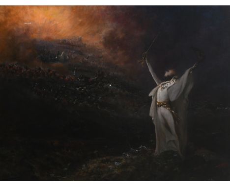 Georges Jules Victor Clairin (French 1843-1919)Sarah Bernhardt as the Duke of Reichstadt (Napoleon II) in L'AiglonSigned, ins