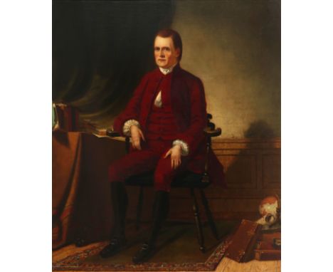 After Ralph EarlPortrait of Roger Sherman (1721-1793), full-length, seated at his deskSigned with monogram and dated 1859 (ce