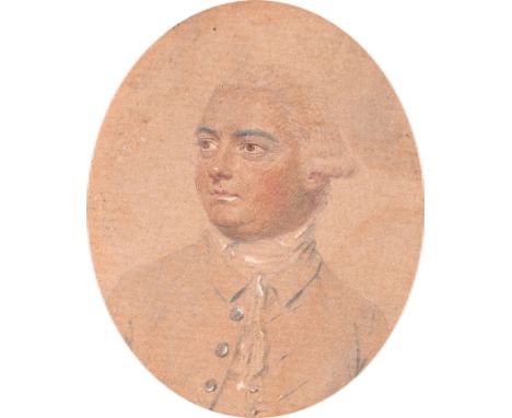 John Smart (1741-1811)Portrait miniature of Captain Marriott, with powdered hairPencil and watercolour heightened with white,