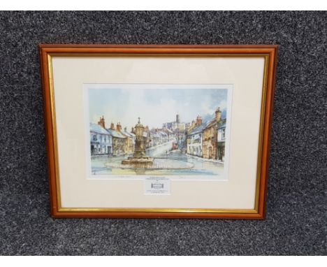Tom Harland signed print of Warkworth winter 10/200