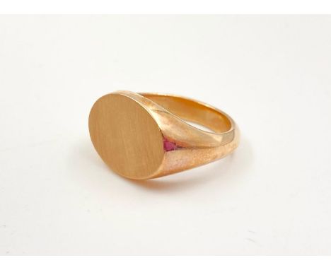 14CT ROSE GOLD BRAND NEW SIGNET RING OVAL weighs 9.8G and is a size L 