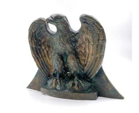 A standing eagle bronze, good detailing, stands 14cm tall. 