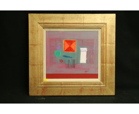 SIMON LAURIE RSW, RGI, (b.1964) Magic Box Acrylic on board, signed lower right, 26cm x 29cm *ARR* Label verso " The Open Eye 