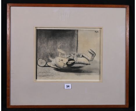 R HENDERSON BLYTH (1919-1970) The Crab Signed ink and wash drawing, 24cm x 31cm *ARR* Provenance, Scottish Gallery, Aitken Do