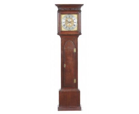 AN ENGLISH OAK THIRTY HOUR LONGCASE CLOCK, JOHN WYLD, NOTTINGHAM, MID 18TH C with typical chain driven movement and signed br