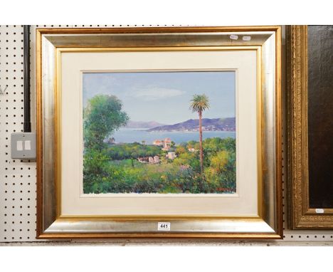 K B Hancock, Oil Painting on Canvas of an Italian Lake Scene, signed lower right, 49.5cm x 39.5cm, framed 
