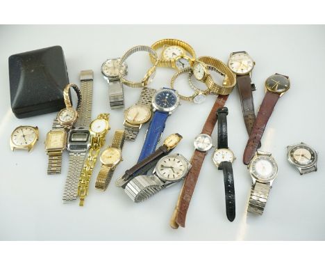 A mixed collection of ladies and gents wristwatches to include Timex, Ingersoll, Lucerne and Sekonda examples. 