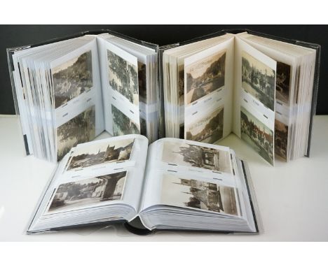 Extensive collection of postcards depicting Castle Combe, Wiltshire, to include Wilkinson, Salmon, Scott, Frith etc 