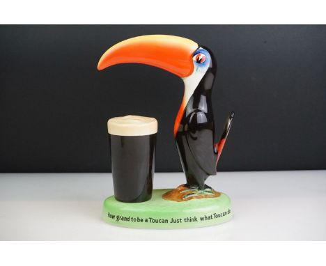 Carlton Ware Guinness Advertising toucan lamp base, with motto ' How Grand To Be A Toucan Just Think What Toucan Do ', printe