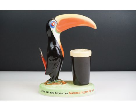 Carlton Ware Guinness Advertising toucan lamp base, with motto ' If he can say as you can Guinness is good for you ' printed 