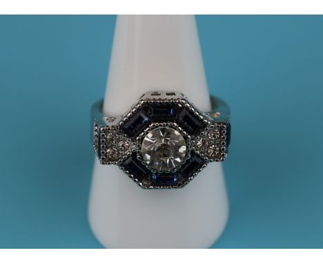 Art Deco style dress ring (Size: R)