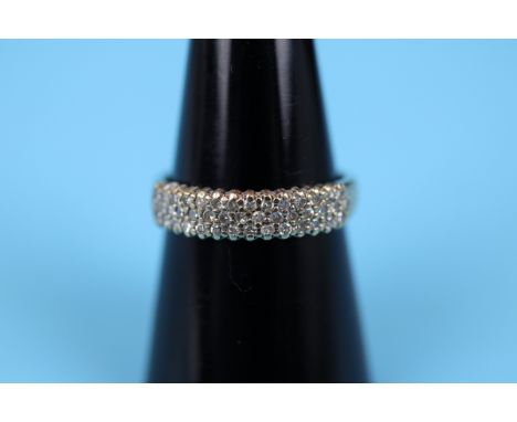 Gold diamond encrusted ring (Size: O)