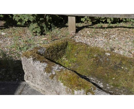 A stone trough, of rectangular form,121cm wide56cm deep34cm high