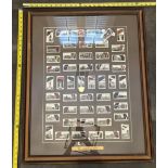 Framed 1935 Well Known Ties Cigarette Card Set – Vintage Collectible Display