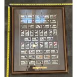 Framed 1934 Well Known Ties Cigarette Card Set – Vintage Collectible Display