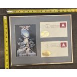 Framed Super Bowl XVI 1982 Display –Pontiac Silverdome Special Postal Station Covers–NFL Collectible