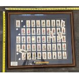 Framed 1938 British Empire Military Uniforms Cigarette Card Set – Vintage Collectible Display