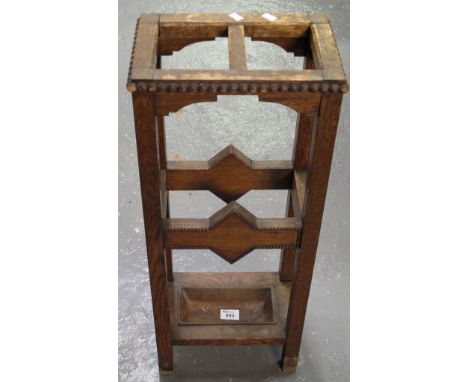 Early 20th Century oak stick or umbrella stand. (B.P. 24% incl. VAT)