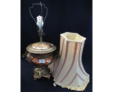 19th Century brass samovar converted to a table lamp.(B.P. 24% incl. VAT)