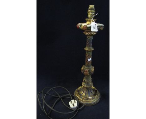 Venetian style carved gilt wood table lamp base. (B.P. 24% incl. VAT)