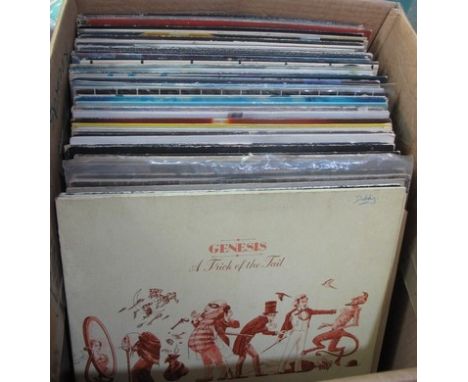 Box of assorted 1970's rock vinyl LP's to include; Rush, The Who, Yes, ELP, Genesis etc. (B.P. 24% incl. VAT)