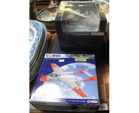 Corgi 'The Aviation Archive' 1:72 diecast model of a De Havilland Vampire T11 in original box. Together with other boxed diec
