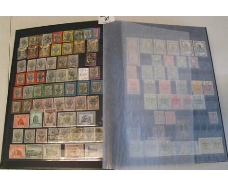 Large green stockbook with mint and used selection of Persia/Iran, then range of Great Britain Victorian to Queen Elizabeth I